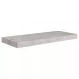 4 db betonszürke MDF lebegő fali polc 60 x 23,5 x 3,8 cm