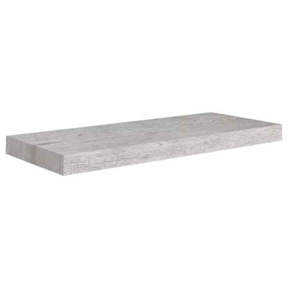 4 db betonszürke MDF lebegő fali polc 60 x 23,5 x 3,8 cm