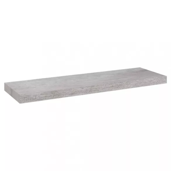betonszürke MDF lebegő fali polc 80 x 23,5 x 3,8 cm