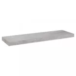 2 db betonszürke MDF lebegő fali polc 80 x 23,5 x 3,8 cm