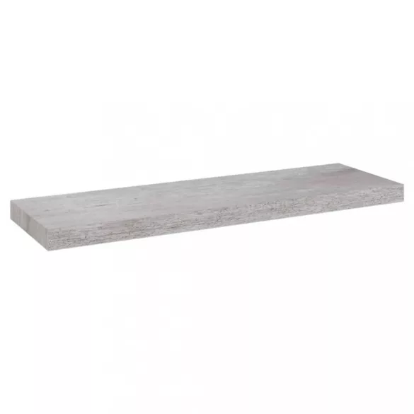 2 db betonszürke MDF lebegő fali polc 80 x 23,5 x 3,8 cm