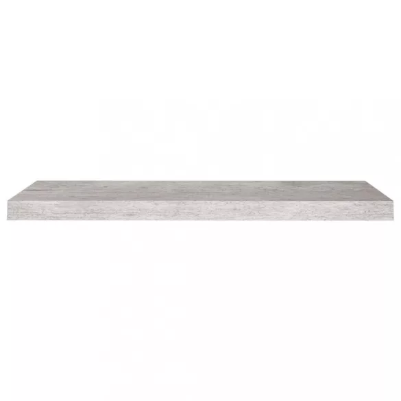 2 db betonszürke MDF lebegő fali polc 80 x 23,5 x 3,8 cm