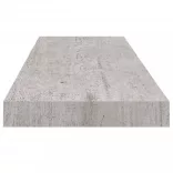 2 db betonszürke MDF lebegő fali polc 80 x 23,5 x 3,8 cm