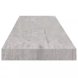 betonszürke MDF lebegő fali polc 90 x 23,5 x 3,8 cm