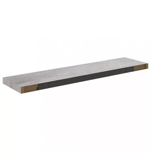 betonszürke MDF lebegő fali polc 90 x 23,5 x 3,8 cm
