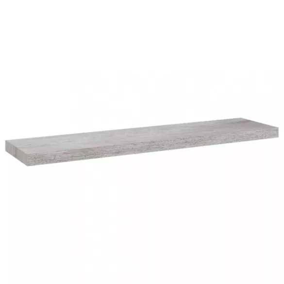 2 db betonszürke MDF lebegő fali polc 90 x 23,5 x 3,8 cm