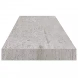 2 db betonszürke MDF lebegő fali polc 90 x 23,5 x 3,8 cm