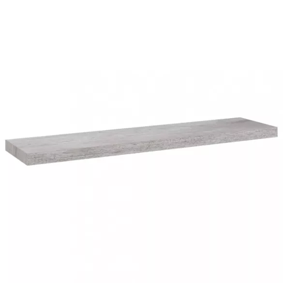 4 db betonszürke MDF lebegő fali polc 90 x 23,5 x 3,8 cm
