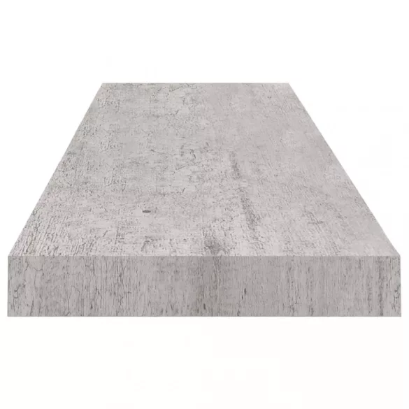 4 db betonszürke MDF lebegő fali polc 90 x 23,5 x 3,8 cm