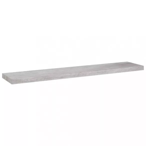 4 db betonszürke MDF lebegő fali polc 120 x 23,5 x 3,8 cm