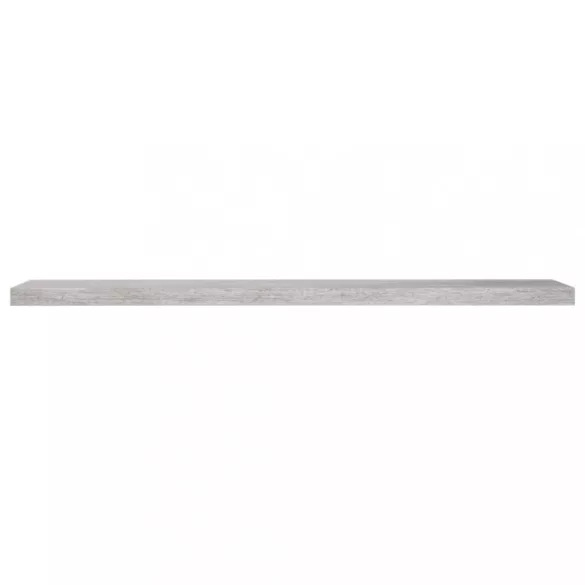 4 db betonszürke MDF lebegő fali polc 120 x 23,5 x 3,8 cm