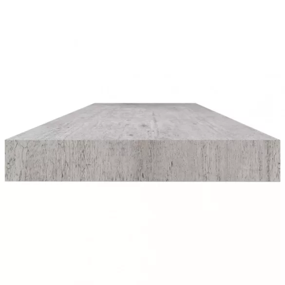 4 db betonszürke MDF lebegő fali polc 120 x 23,5 x 3,8 cm