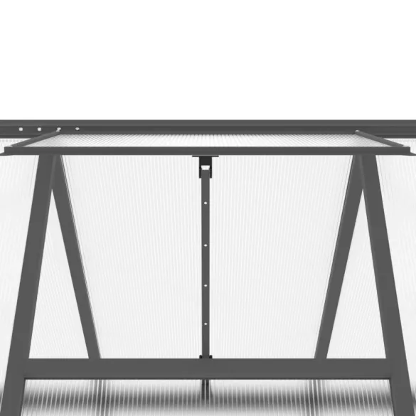 antracitszürke alumínium melegház alapvázzal 224x169x202 cm
