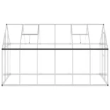 ezüstszínű alumínium melegház alapvázzal 334x169x195 cm