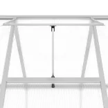 ezüstszínű alumínium melegház alapvázzal 334x169x195 cm