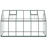 zöld alumínium melegház alapvázzal 334x169x195 cm