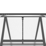 antracitszürke alumínium melegház alapvázzal 334x169x195 cm