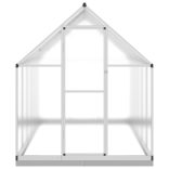 ezüstszínű alumínium melegház alapvázzal 334x169x202 cm
