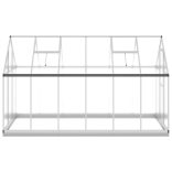 ezüstszínű alumínium melegház alapvázzal 334x169x202 cm