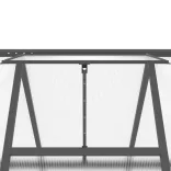antracitszürke alumínium melegház alapvázzal 334x169x202 cm