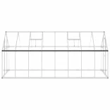 ezüstszínű alumínium melegház alapvázzal 445x169x195 cm