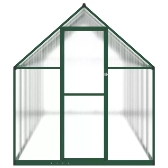 zöld alumínium melegház alapvázzal 445x169x195 cm