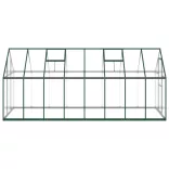 zöld alumínium melegház alapvázzal 445x169x195 cm