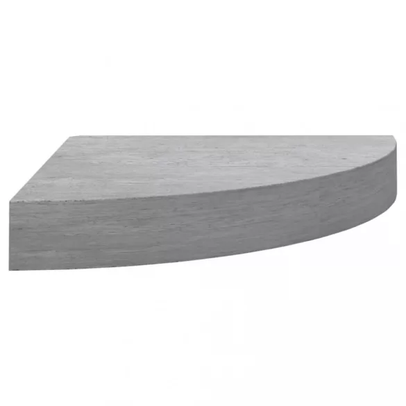betonszürke MDF fali sarokpolc 35 x 35 x 3,8 cm
