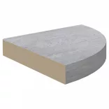 betonszürke MDF fali sarokpolc 35 x 35 x 3,8 cm