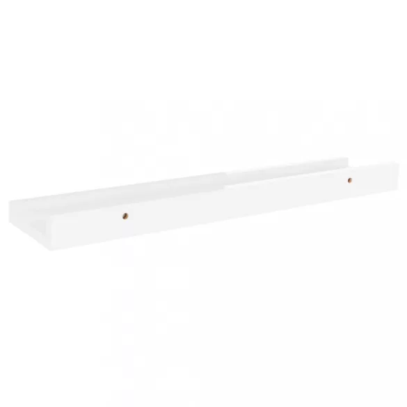 2 db magasfényű fehér fali polc 40 x 9 x 3 cm