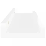 2 db magasfényű fehér fali polc 40 x 9 x 3 cm