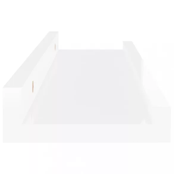 2 db magasfényű fehér fali polc 40 x 9 x 3 cm