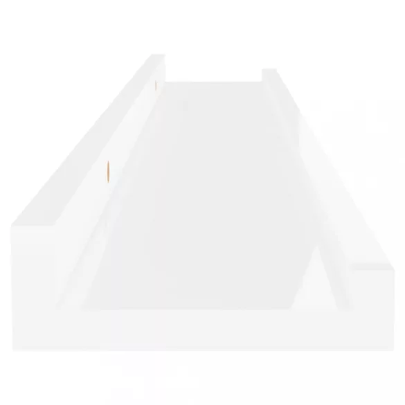 2 db magasfényű fehér fali polc 60 x 9 x 3 cm