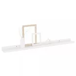 2 db magasfényű fehér fali polc 80 x 9 x 3 cm