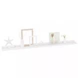 2 db magasfényű fehér fali polc 100 x 9 x 3 cm