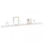 2 db magasfényű fehér fali polc 115 x 9 x 3 cm