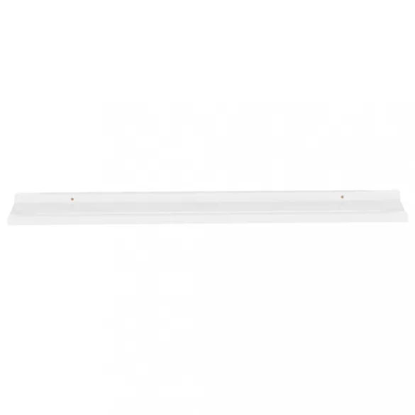 2 db magasfényű fehér fali polc 115 x 9 x 3 cm