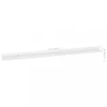 2 db magasfényű fehér fali polc 115 x 9 x 3 cm