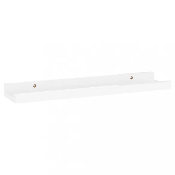 4 db magasfényű fehér fali polc 40 x 9 x 3 cm