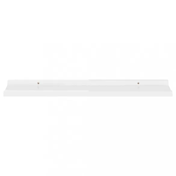 4 db magasfényű fehér fali polc 80 x 9 x 3 cm