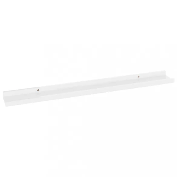 4 db magasfényű fehér fali polc 80 x 9 x 3 cm