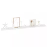 4 db magasfényű fehér fali polc 100 x 9 x 3 cm