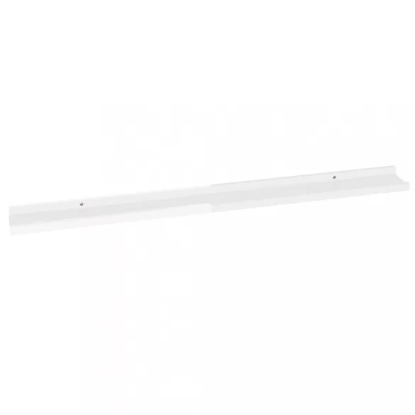 4 db magasfényű fehér fali polc 100 x 9 x 3 cm