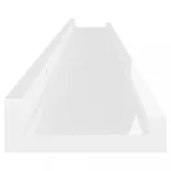 4 db magasfényű fehér fali polc 100 x 9 x 3 cm