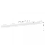 4 db magasfényű fehér fali polc 100 x 9 x 3 cm