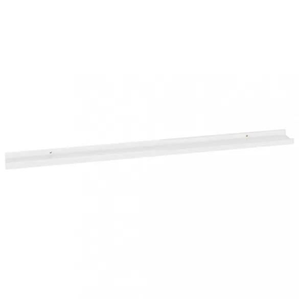 4 db magasfényű fehér fali polc 115 x 9 x 3 cm