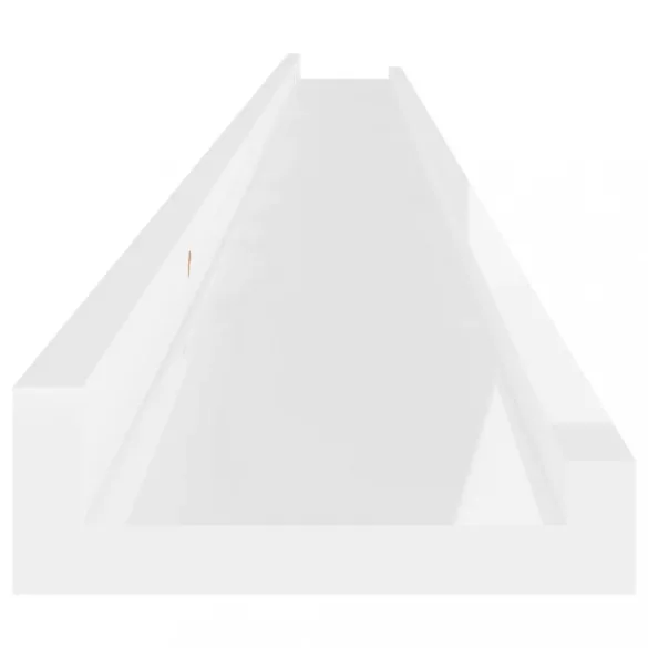 4 db magasfényű fehér fali polc 115 x 9 x 3 cm