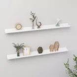 2 db fehér fali polc 100 x 9 x 3 cm