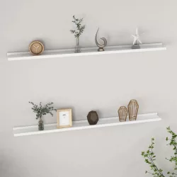 2 db fehér fali polc 115 x 9 x 3 cm