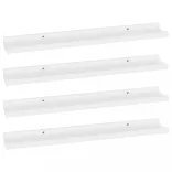 4 db fehér fali polc 60 x 9 x 3 cm